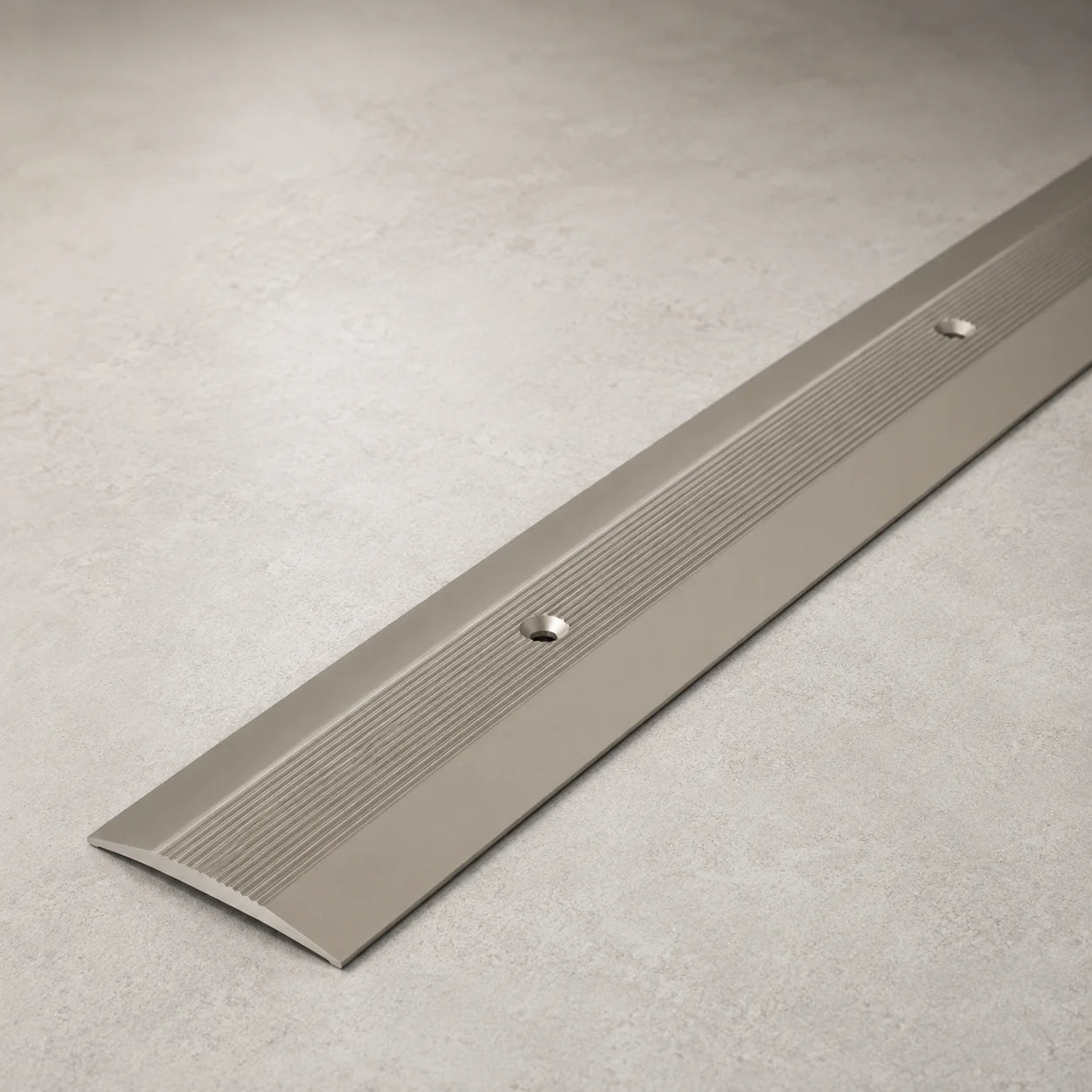 Aluminium Door Threshold Strip 38 MM x 1 M & 2 M Length Carpet to Lamnate Anodised Screw-Fix In Champagne Color